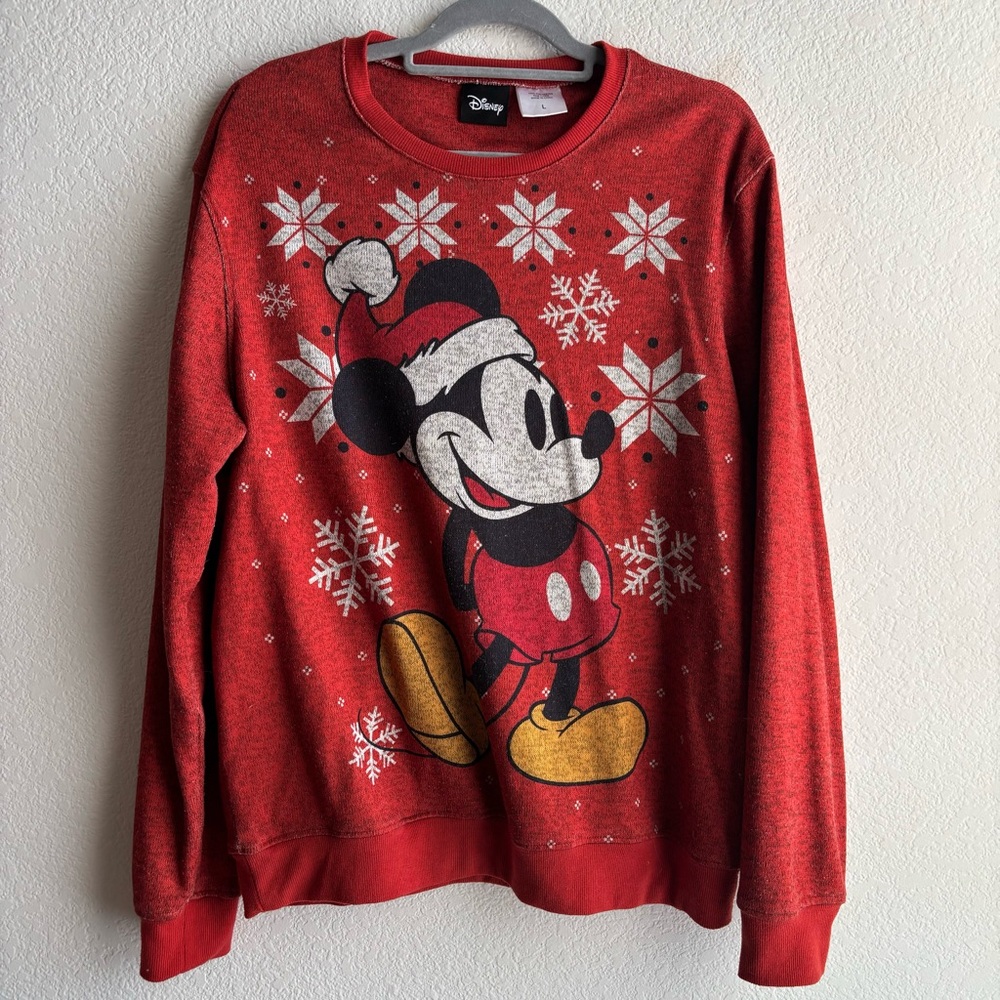 Disney Mickey Mouse sweatshirt holiday Christmas large
